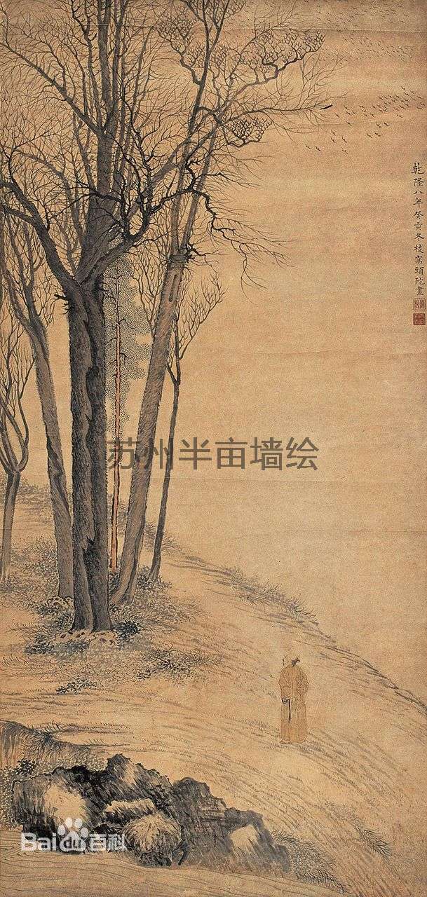 清朝画家陈枚—国画墙绘