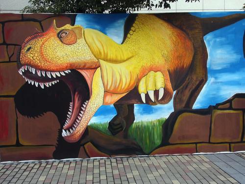 恐龙- 苏州半亩墙绘公司|手绘文化墙