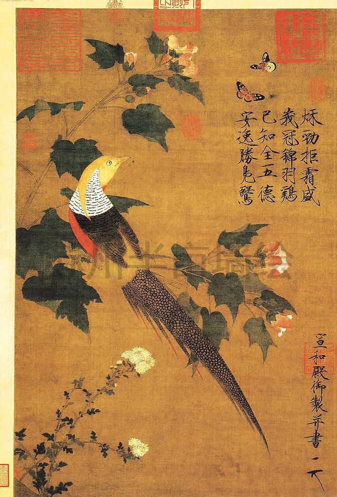 宋画- 苏州半亩(红枫叶)墙绘公司