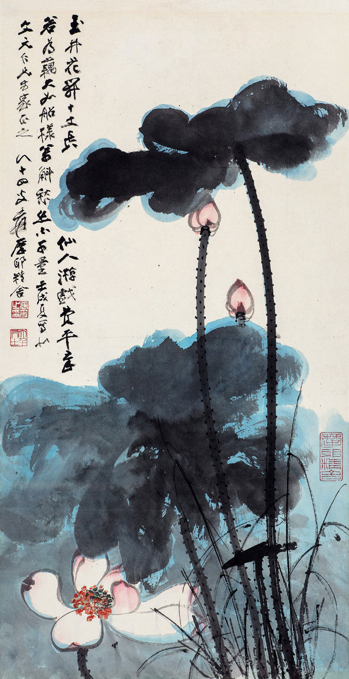 盛夏赏荷张大千水墨荷花欣赏